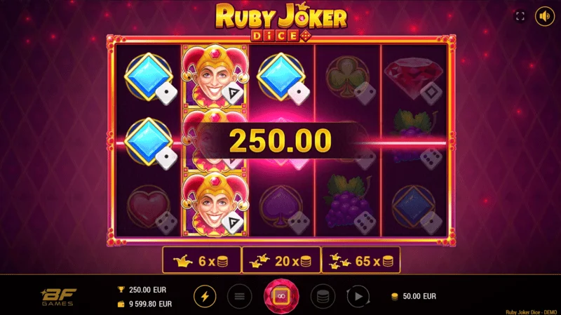 Ruby Joker Dice - winning combination